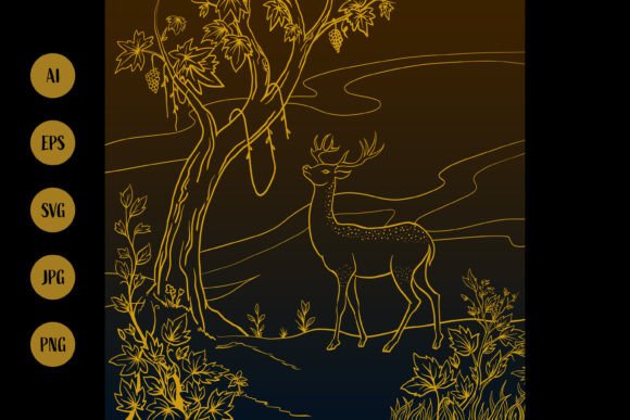 Download A Stately Deer Stands Calmly - Stately Collection